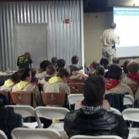 Jack and Logan learning from Mr. Bucki