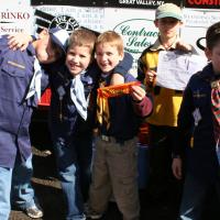 Boys fundraising by selling candy bars at the 2009 Fall Festival in Ellicottville, NY